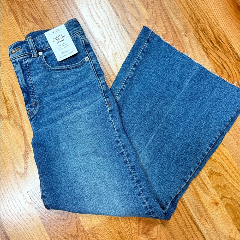 Madewell Flare Wide Leg Blue Jeans
